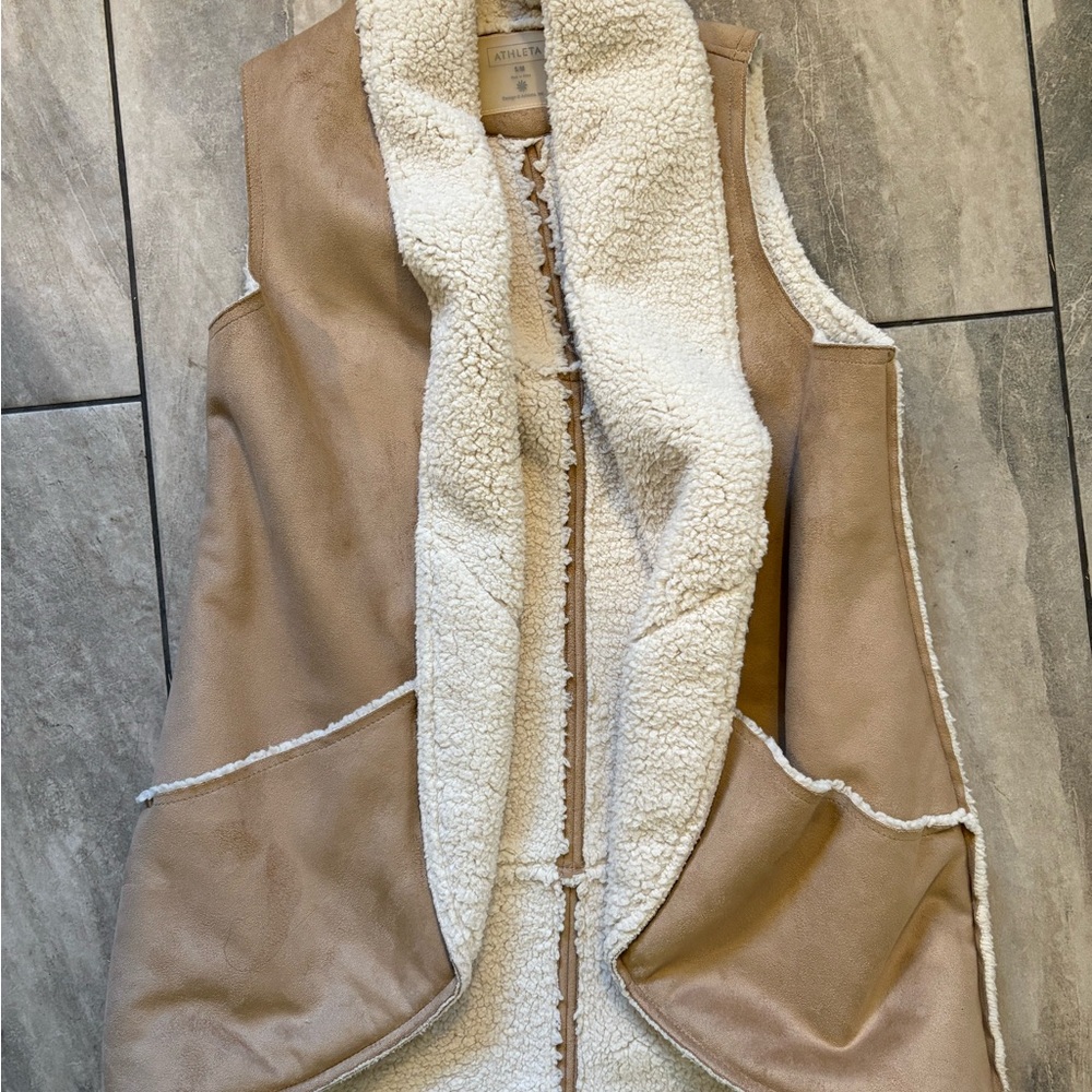 Athleta Faux Shearling Vest